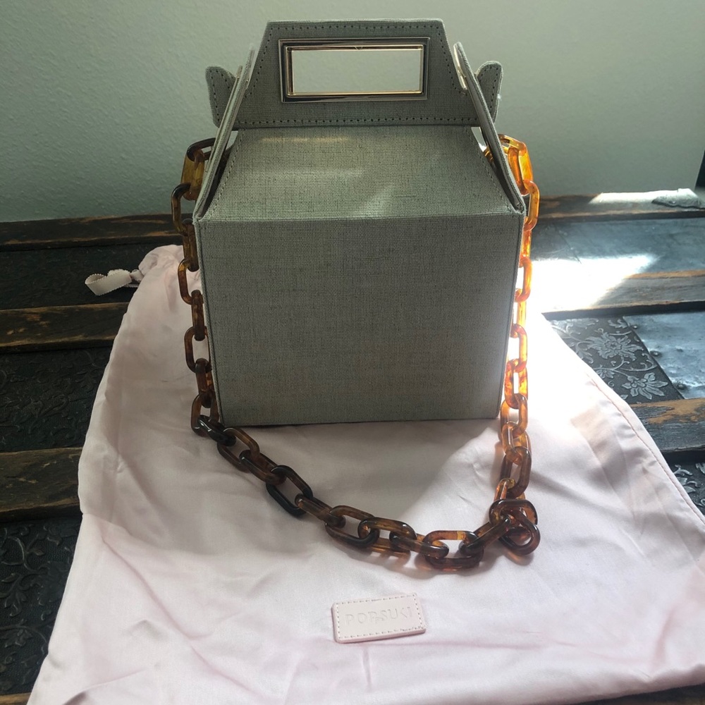 Pop and suki linen takeout bag
